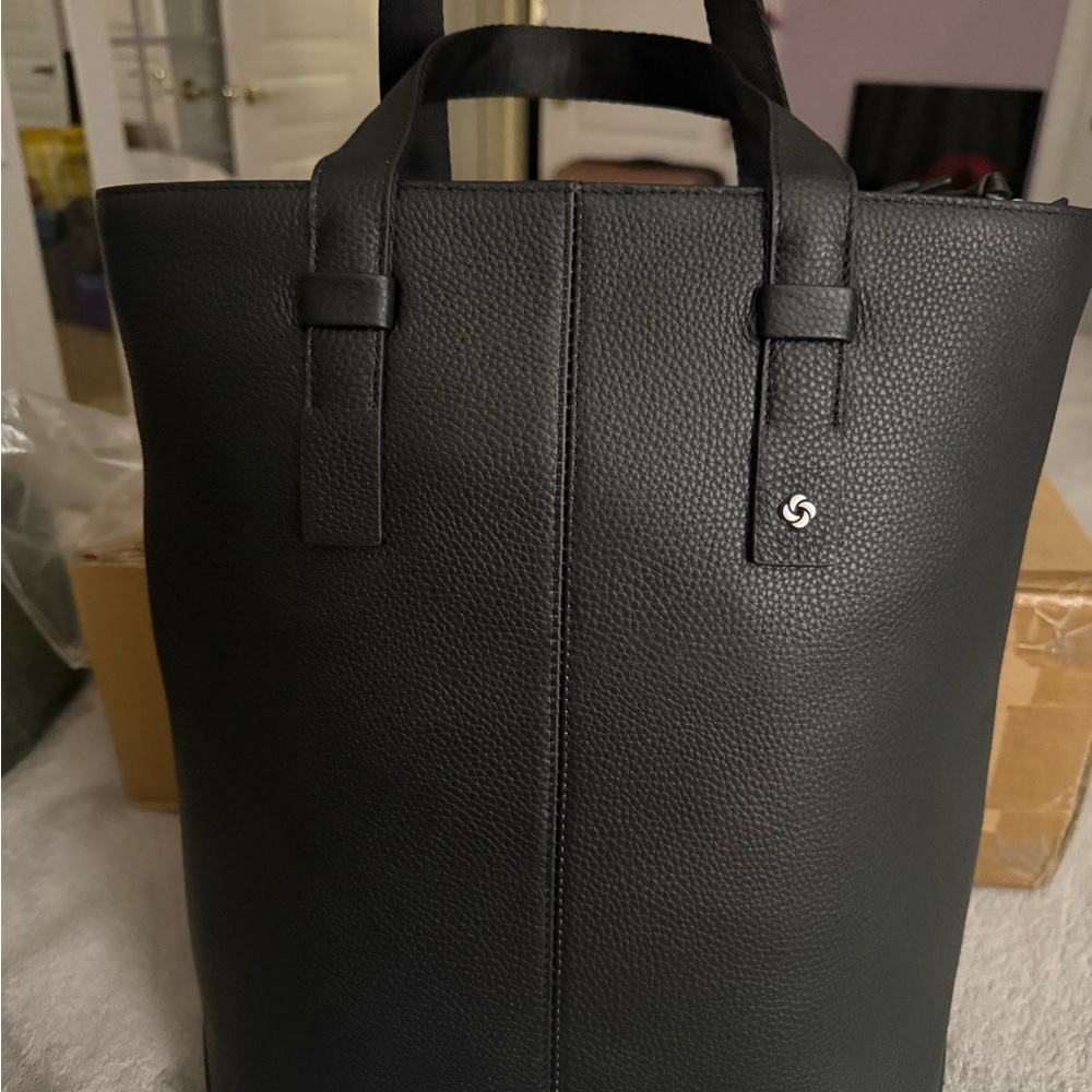 Samsonite Black Leather Backpack